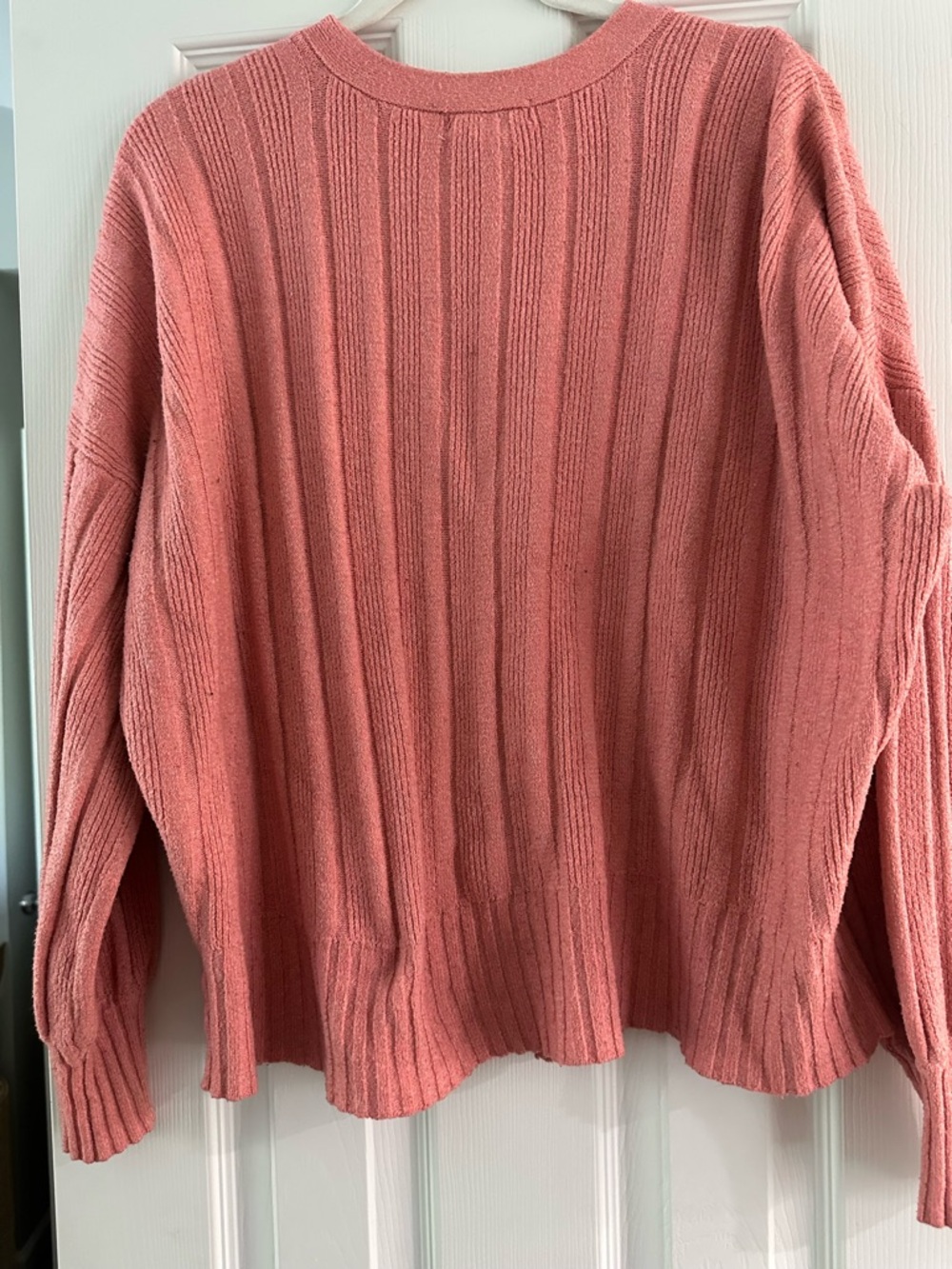 Nine West Coral Ribbed Button-Front Women's Sweater - Picture 6 of 7